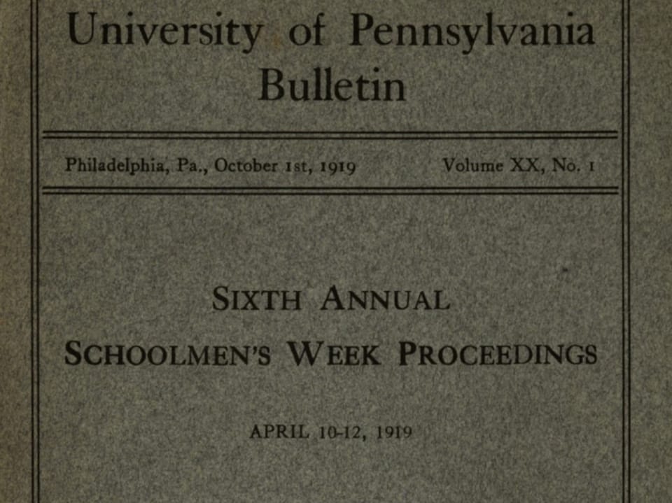 Sixth Annual Schoolmen's Week Proceedings